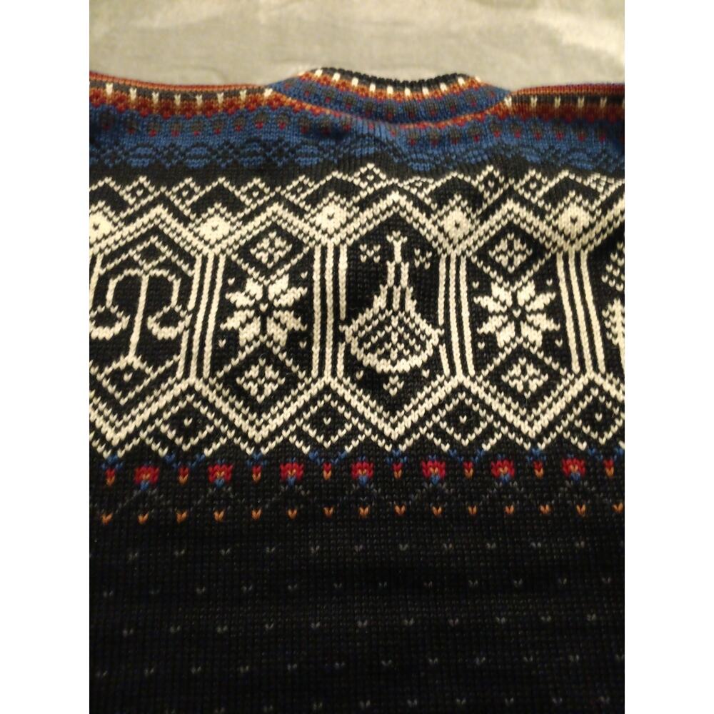 VTG Dale of Norway Norge 2000 Wool Quarter Zip Sweater Men's L Fair Isle Nordic - Picture 11 of 12